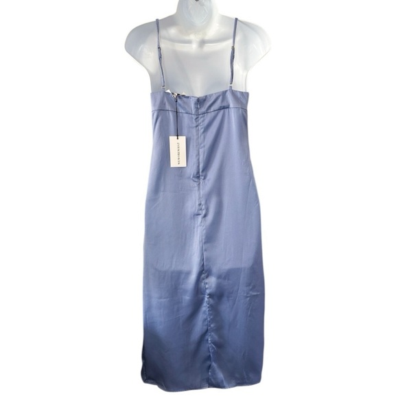 WeWoreWhat Women's Cowl Midi Dress Slate Blue Size 2 NWT - Picture 13 of 16